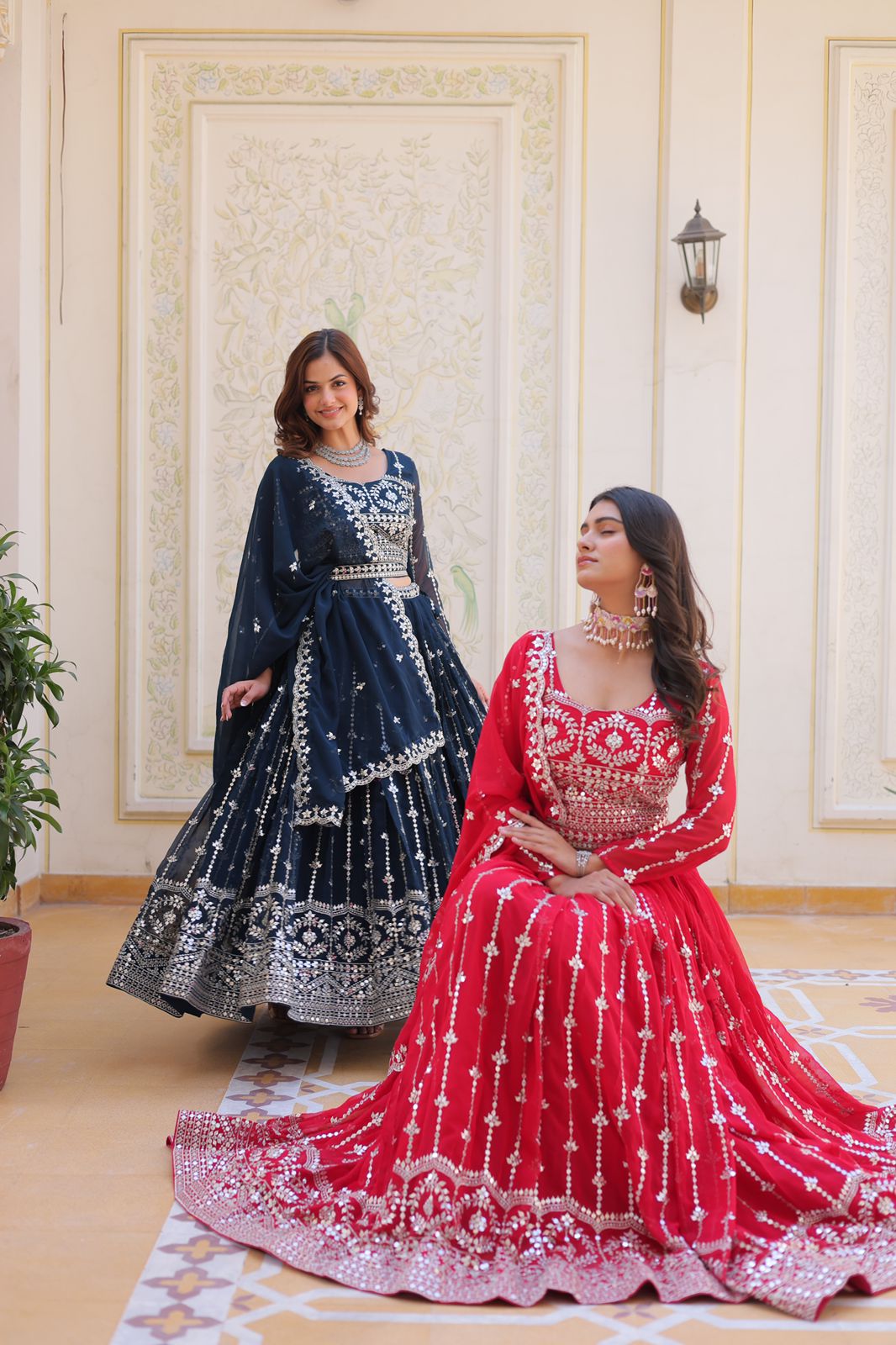 Premium Wedding Lehenga Choli with Heavy Sequin Embroidery