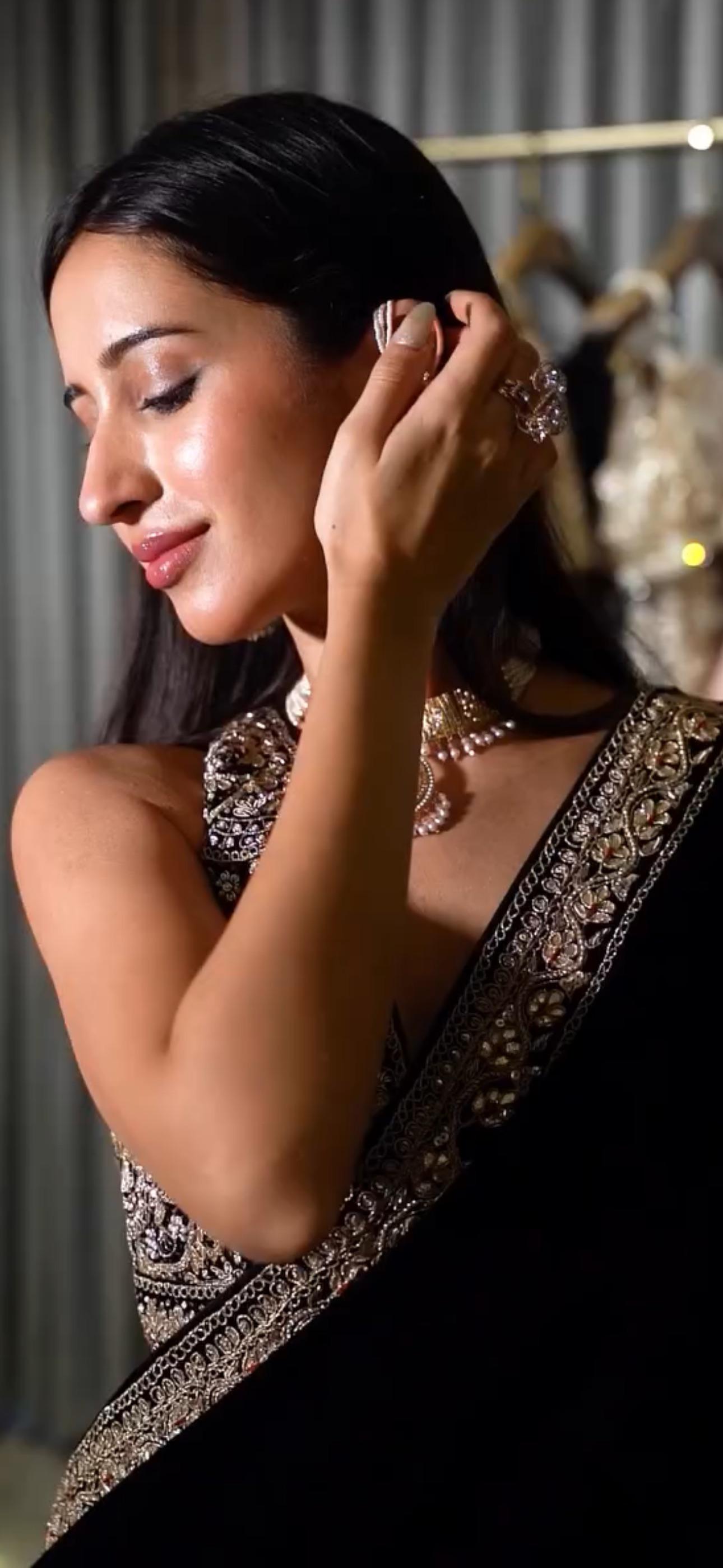 Designer Winter Special Viscose Velvet Embroidered Saree with Stitched Blouse