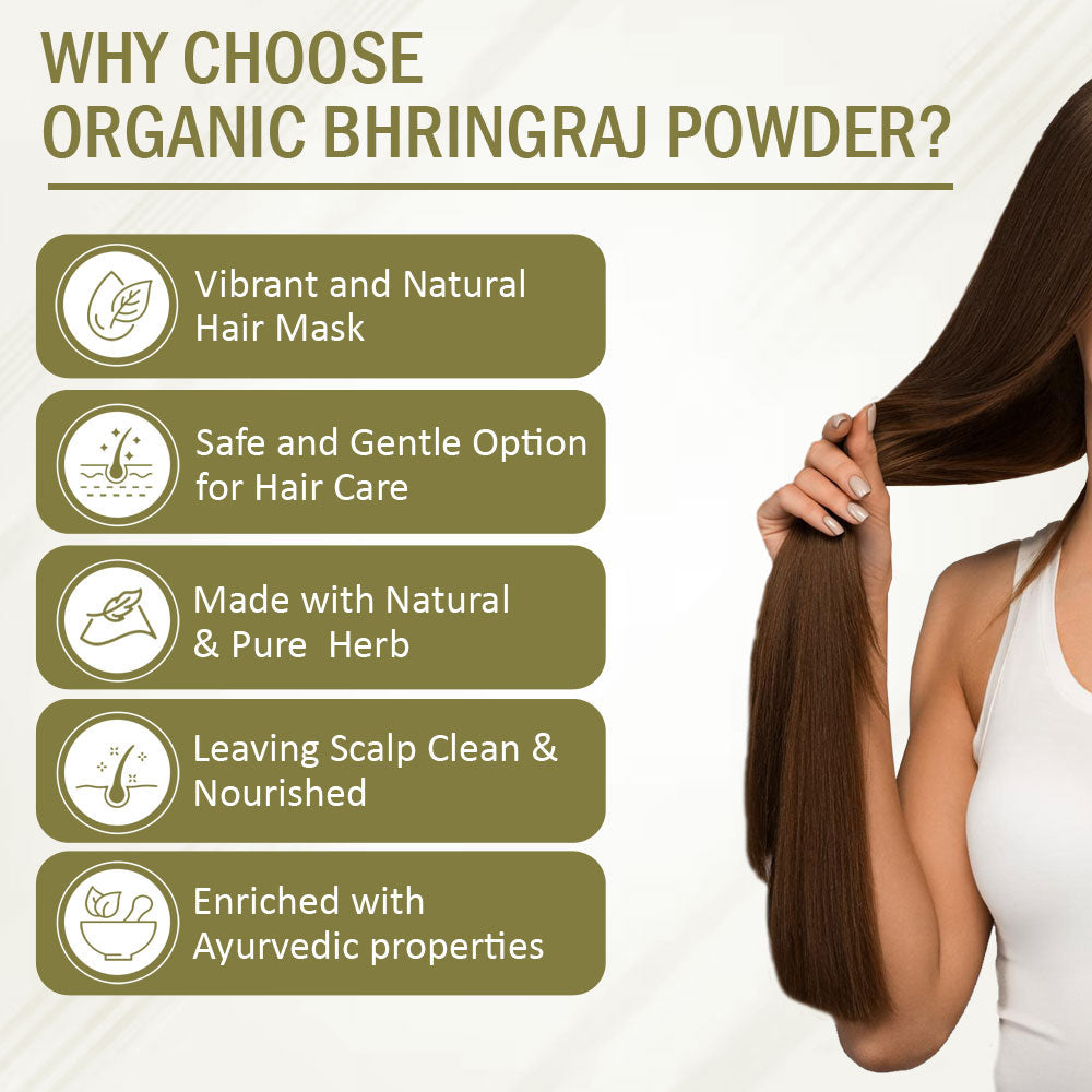 7Days Natural100% Pure Bhringraj Powder for Hair Growth - 200Gms | Good for Hair Pack, Hair Oil | Preservative Free, 1 Count image 5