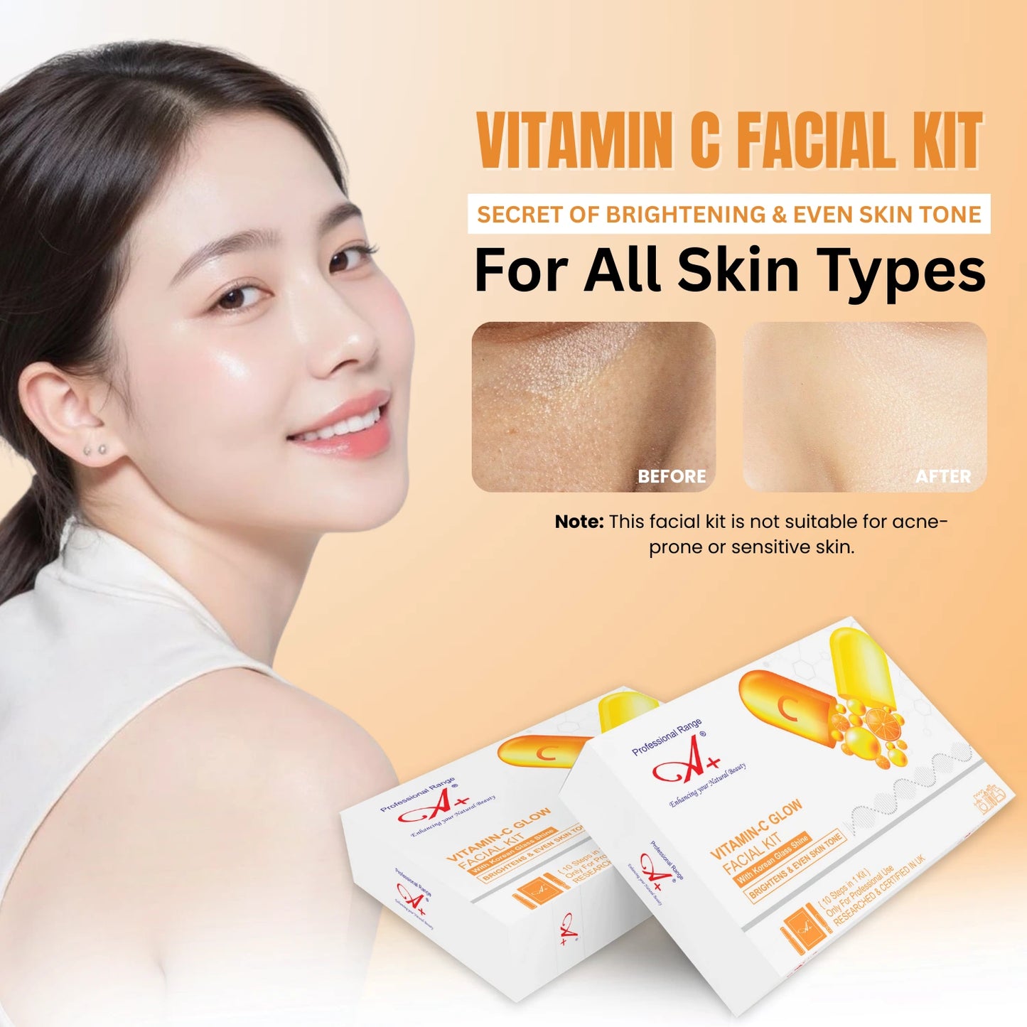 A+ Vitamin C Korean Facial Monodose Kit,10-Steps, 198gm image 2