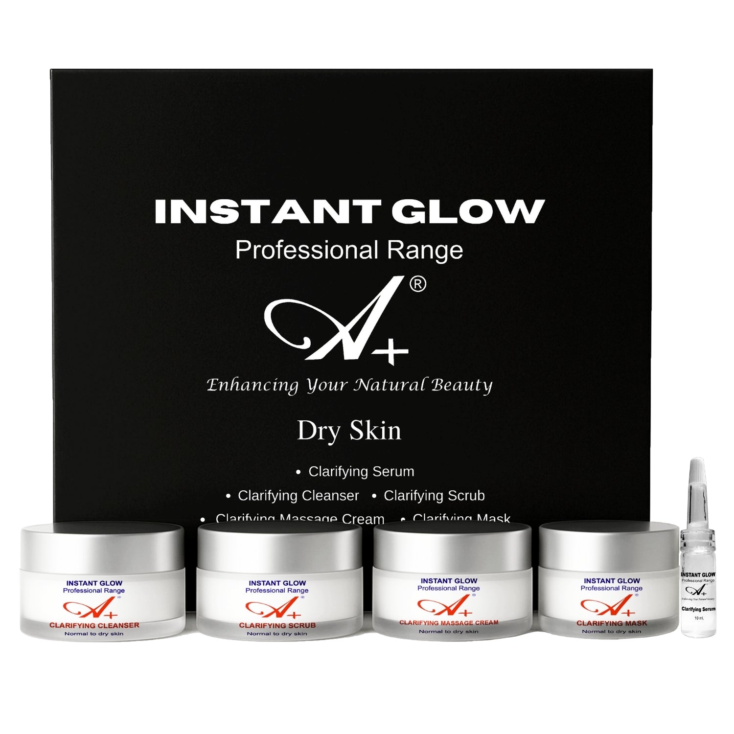 A+ Instant Glow Facial Kit For Dry Skin (400gm+10 ml) image 0