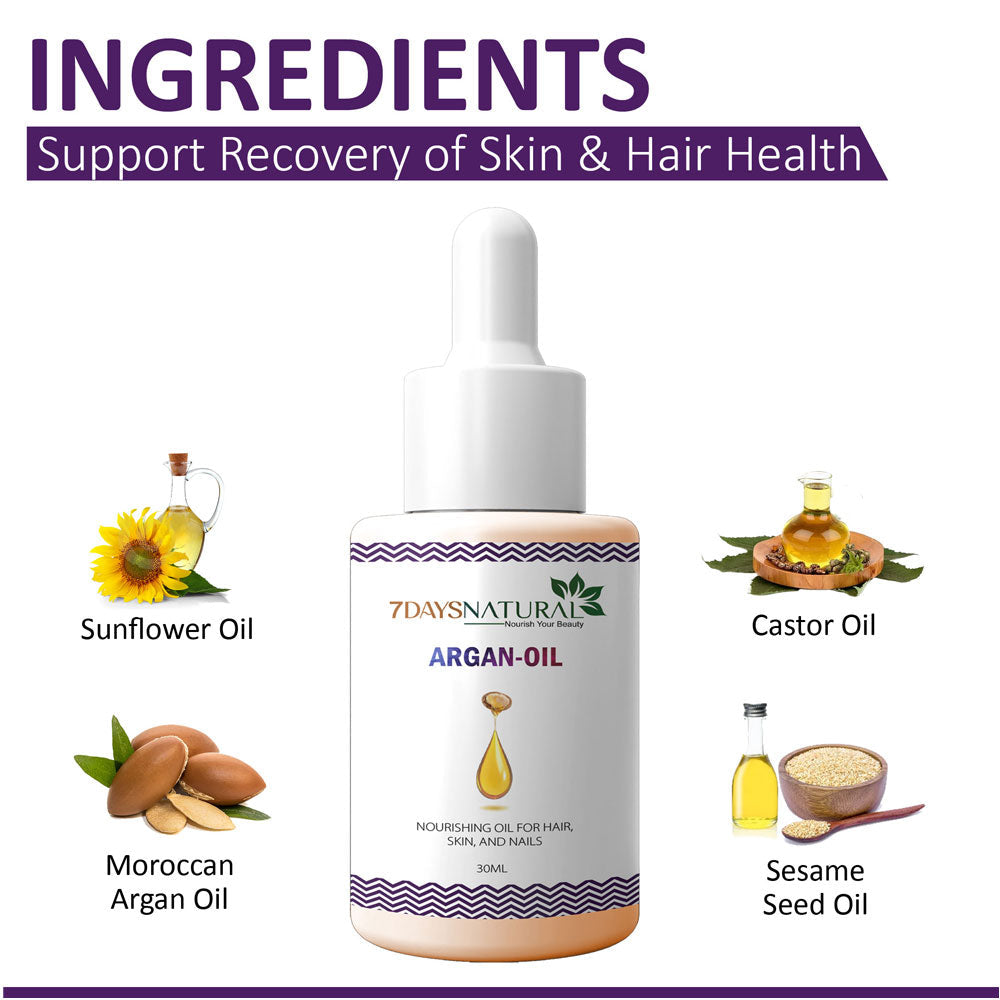 Buy Organic Argan Oil for Skin And Dry Skin | Argan Oil for Face | 7Days Natural image 6