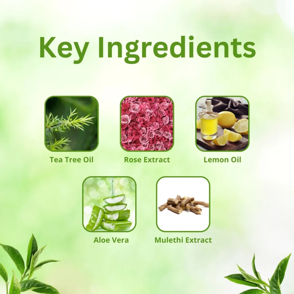 Floral Distilled Water with Tea Tree Oil – Purifying Face Mist