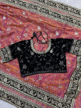 Most Popular Evergreen Soft Mocha Silk Saree with Silver Jari & Sequins Embroidery