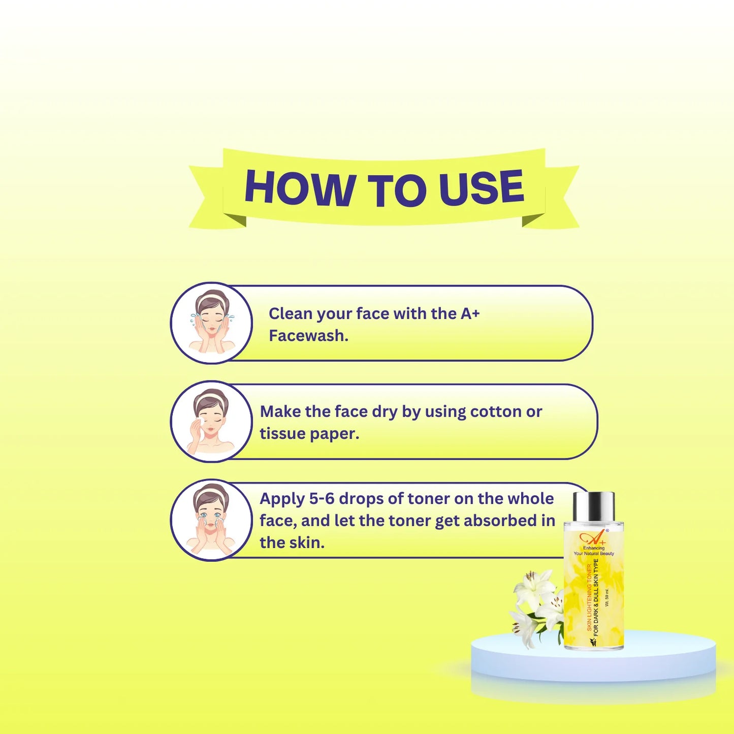 A+ Skin Lightening Toner (50 ml) image 4