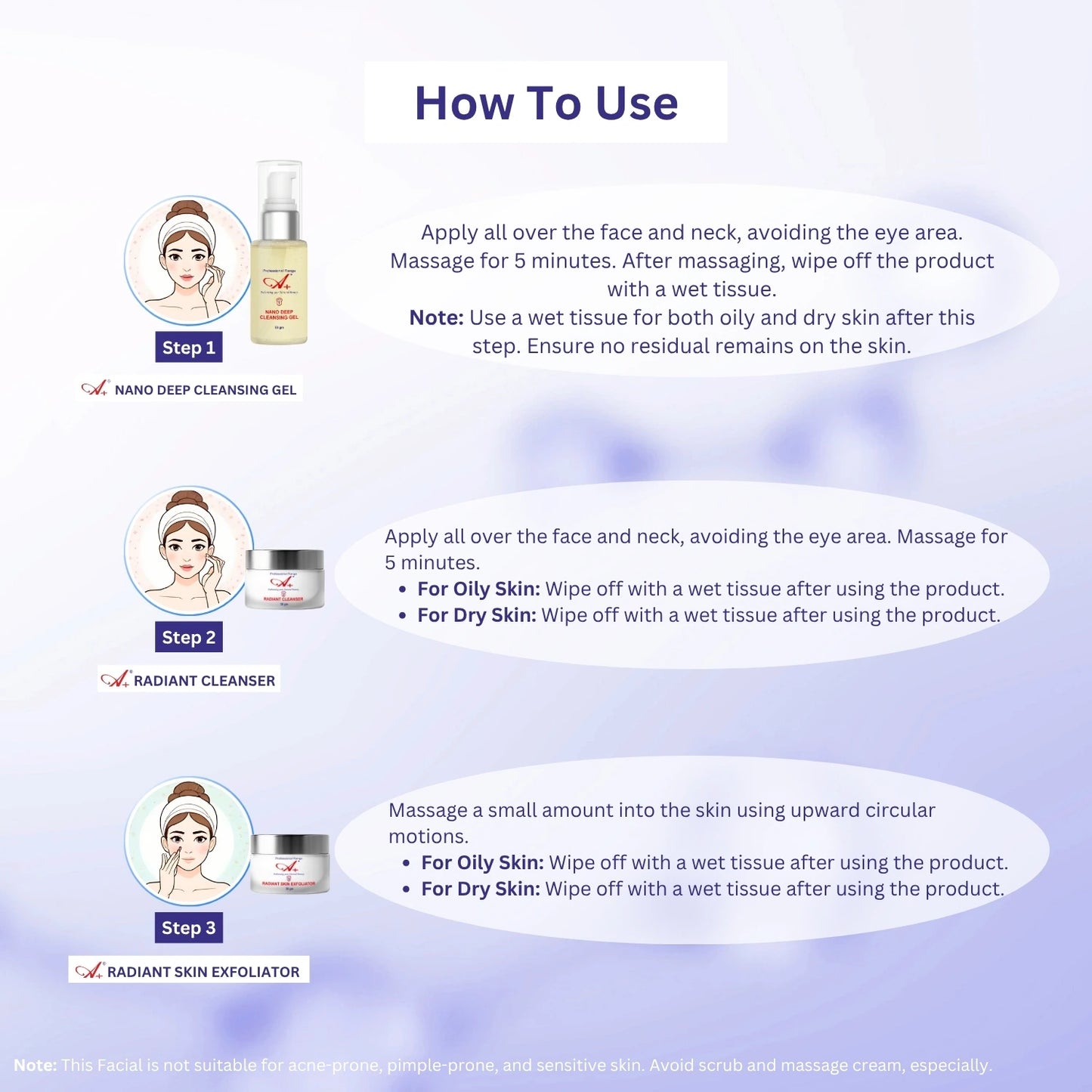 A+ Korean Glass Facial Kit – 7 Step Facial for Radiant Skin 320g image 3