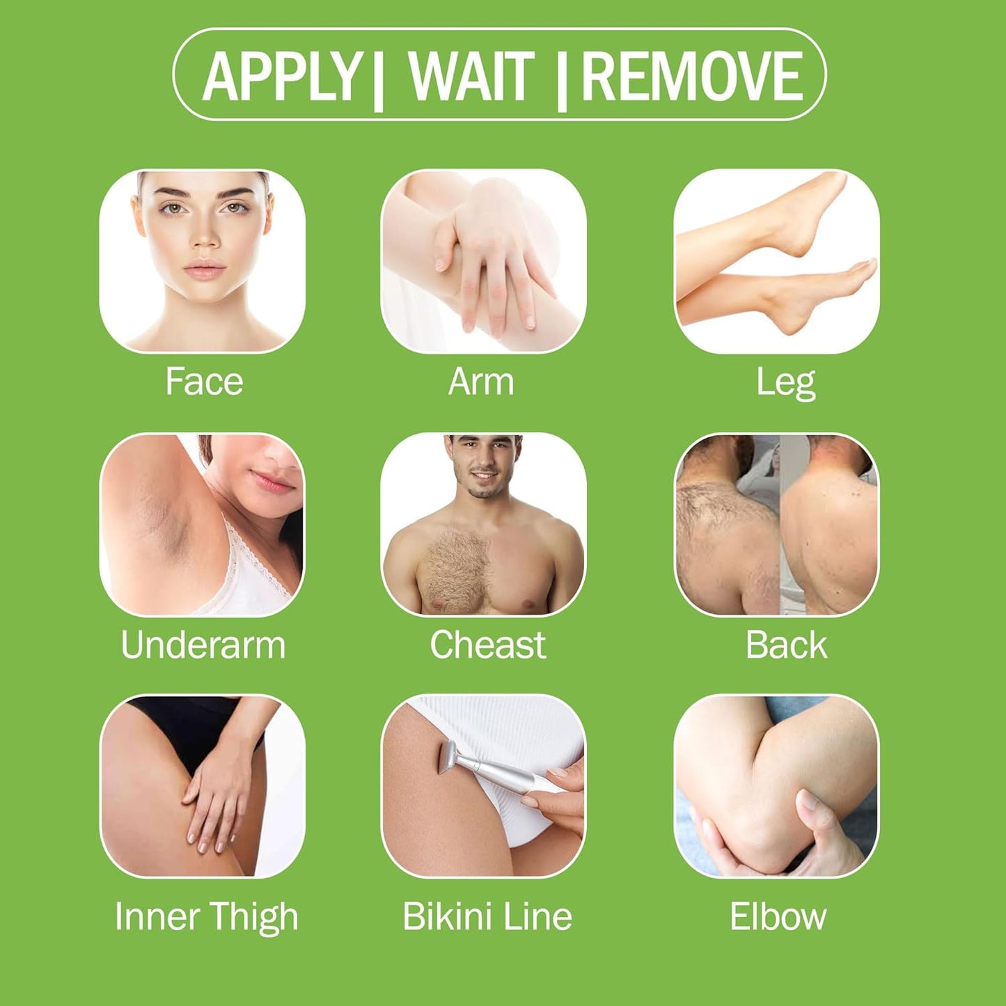 7 DAYS NATURAL Set Of 2 Hair Removal Cream With No Pain For Women & Men - 30GM Each image 6
