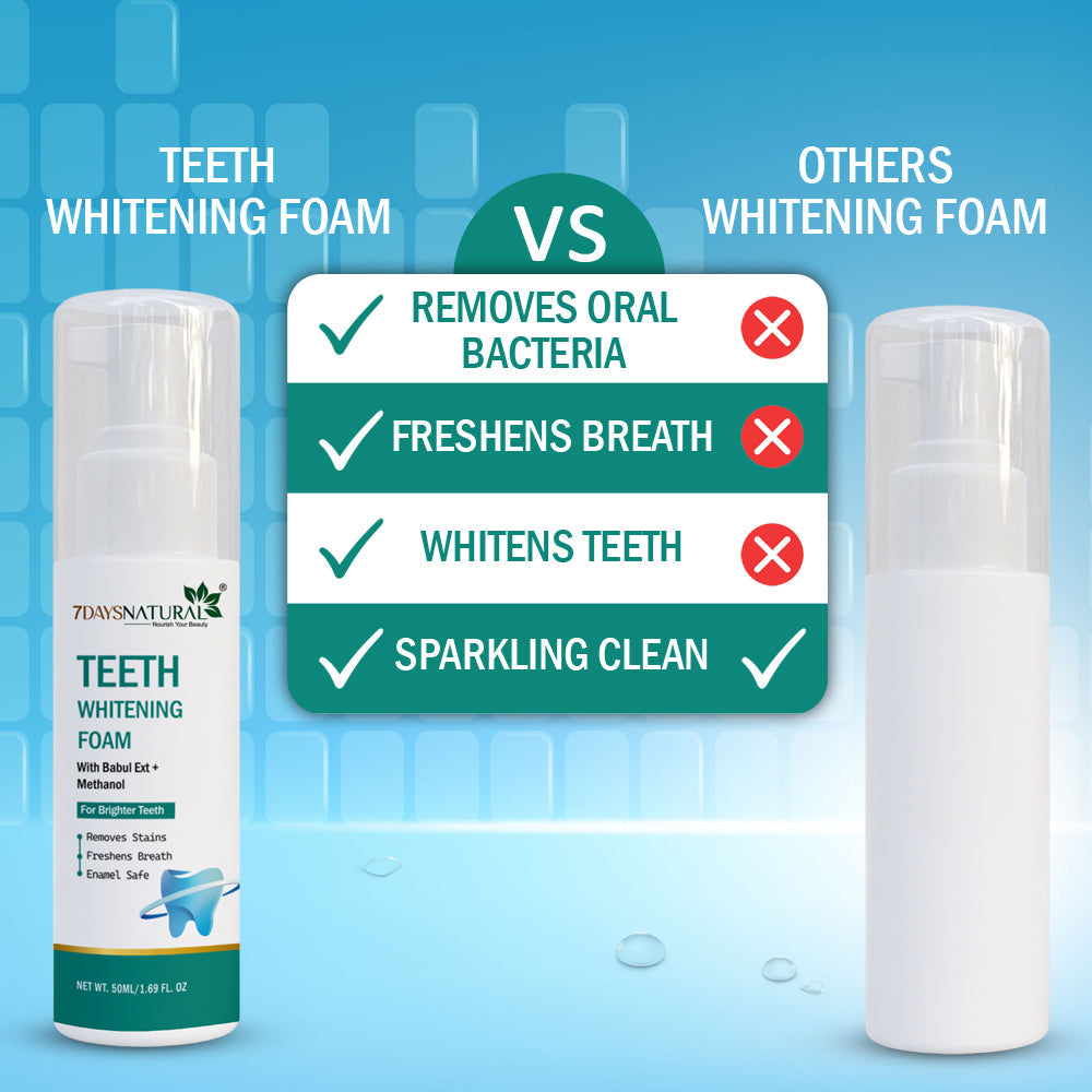 Teeth Whitening Mousse Foam 50ml | Advanced Natural Whitening Formula with Aloe Vera, Babul & Pineapple Extracts | For Men & Women image 8