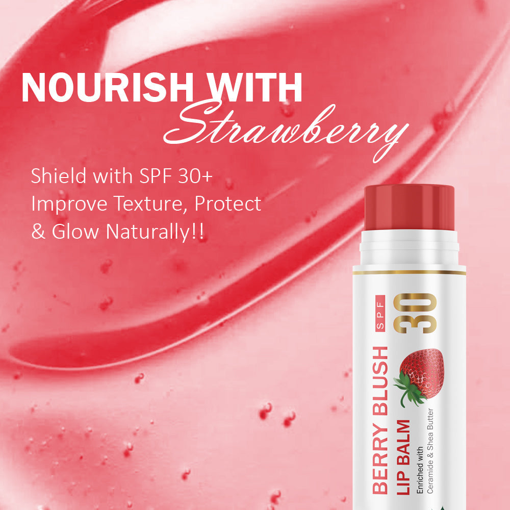 7 DAYS NATURAL Berry Blush With 15 SPF Lip Balm For Lips - 10GM image 3