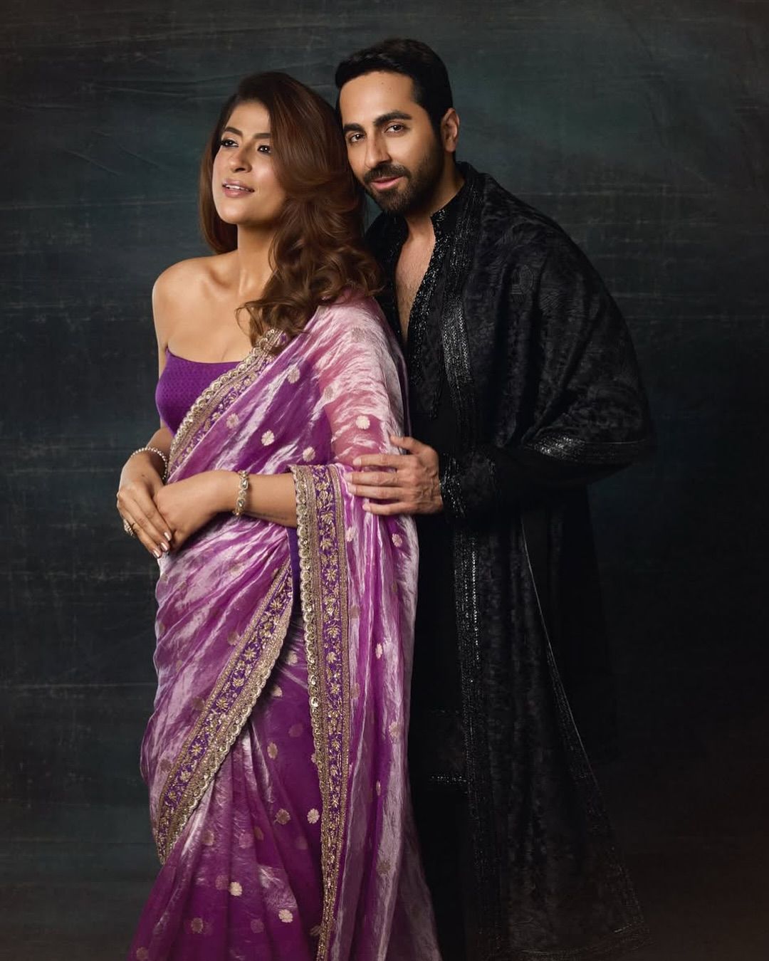 Beautiful Designer Mocha Silk Embroidered Saree with Sequins Work