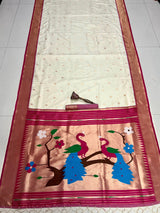 ✨ Super Hit Pure Silk Saree – Pure Soft Gold Zari Kanchivram Paithani Silk with Contrast Kadiyal Border & Heavy Mina Zari Pallu