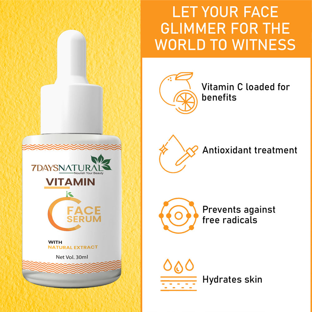 7Days Natural Vitamin-C serum for oily skin acne-prone skin (30 ml) image 6