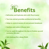 Floral Distilled Water with Tea Tree Oil – Purifying Face Mist