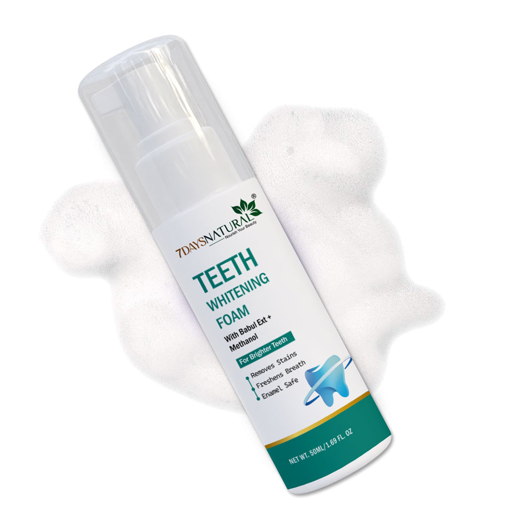 Teeth Whitening Mousse Foam 50ml | Advanced Natural Whitening Formula with Aloe Vera, Babul & Pineapple Extracts | For Men & Women image 2