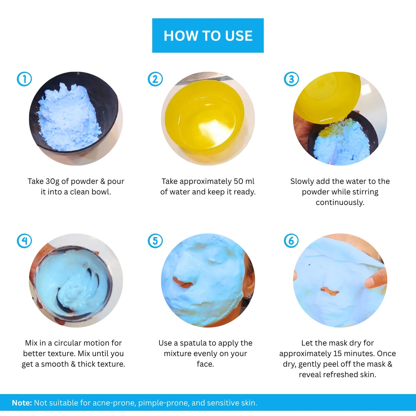 A+ Hydrating Algae Rubber Mask also know as Peel-off Mask/Mould Mask/Goji Mask – 30 gm image 3