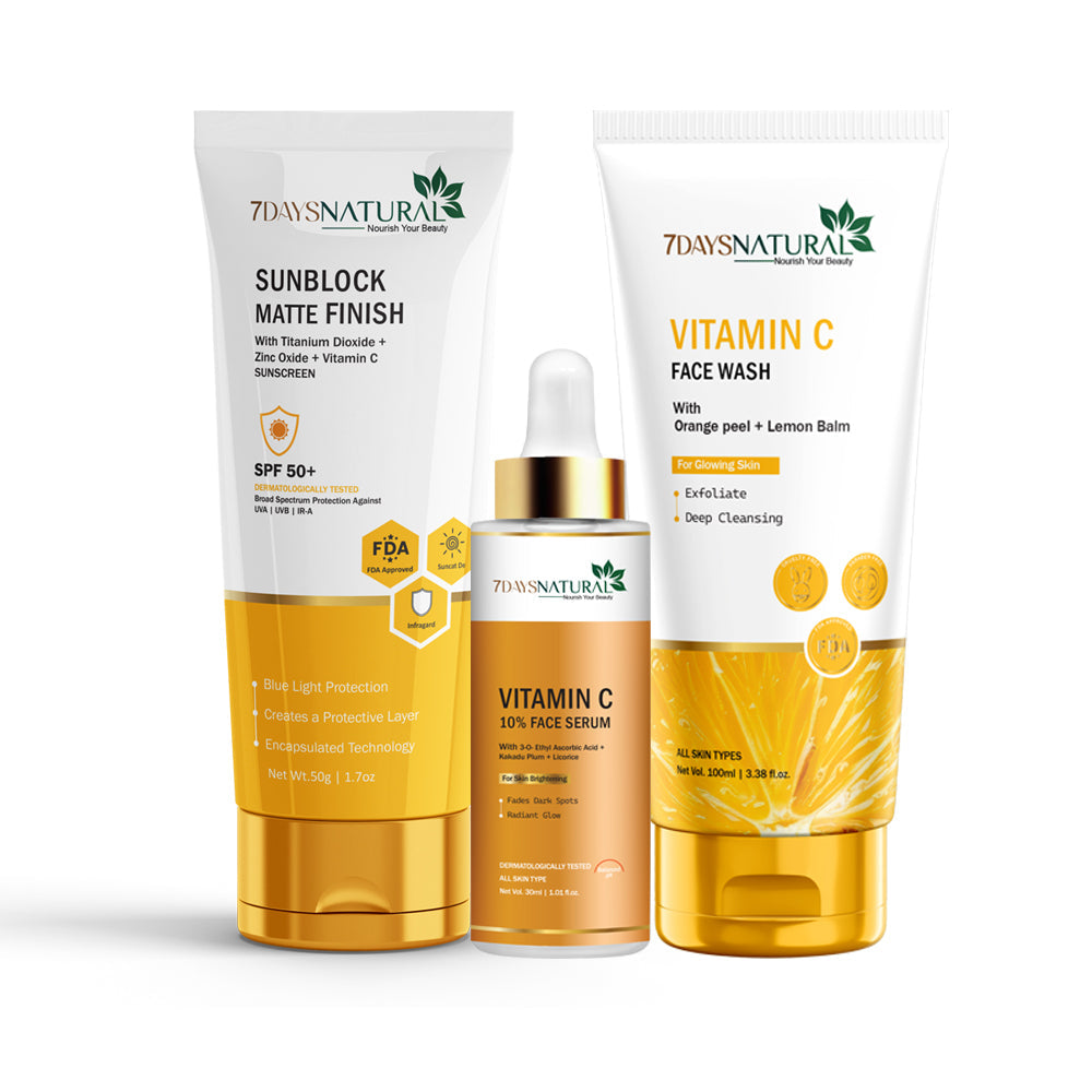 7Days Natural Vitamin C Skincare Combo For Radiant, Healthy & Protected Skin image 0