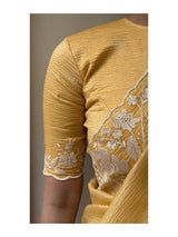 Designer Bandhej Candy Crush Saree with White Thread Embroidered Cutwork Border and Unstitched Blouse