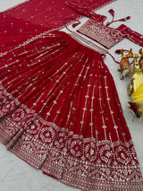 Premium Wedding Lehenga Choli with Heavy Sequin Embroidery