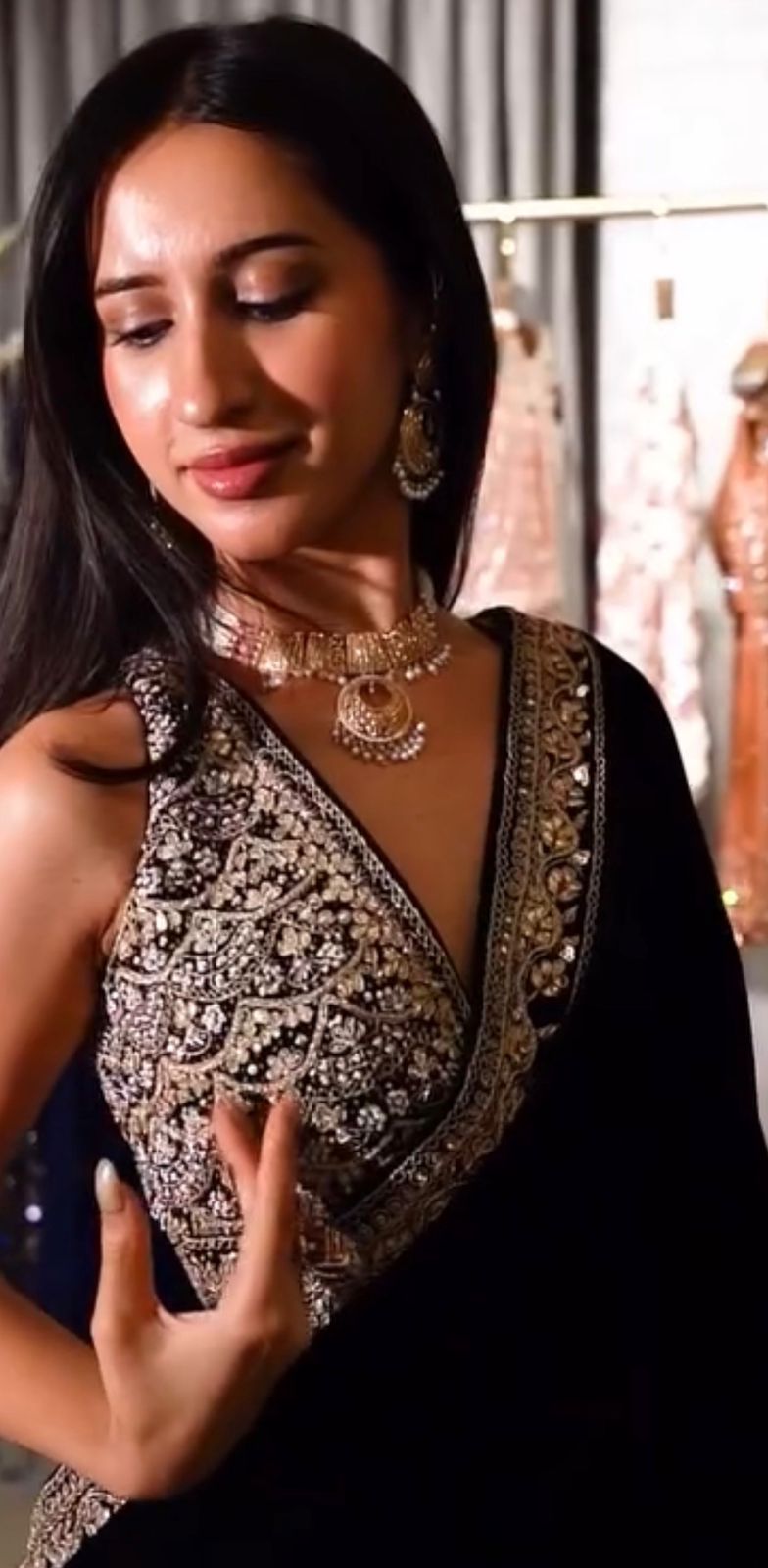 Designer Winter Special Viscose Velvet Embroidered Saree with Stitched Blouse