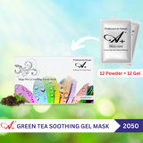 A+ 2050 Green Tea Soothing Gel Mask (12 Powder + 12 Gel) image 1