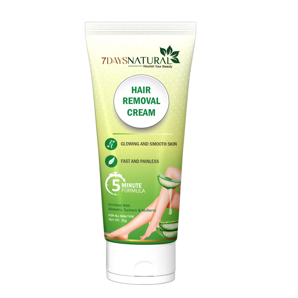 7DAYS NATURAL Hair Removal Cream With No Pain For Women & Men - 30GM image 1