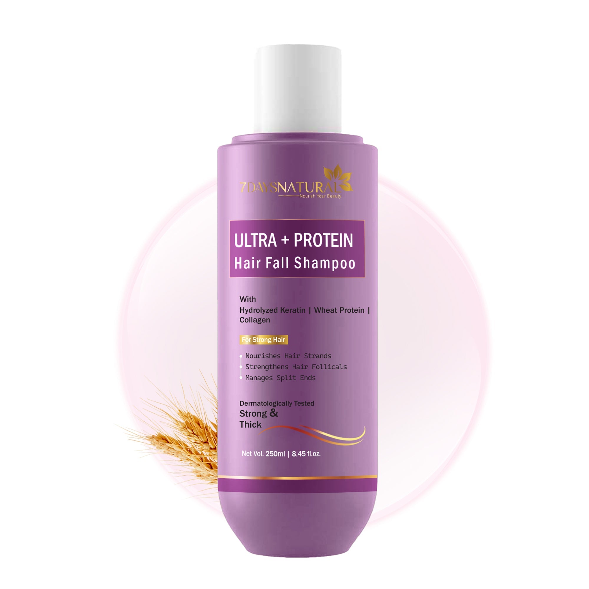 7 DAYS NATURAL ULTRA Protein Hair Fall Shampoo For Women & Men Hair - 250ML image 0
