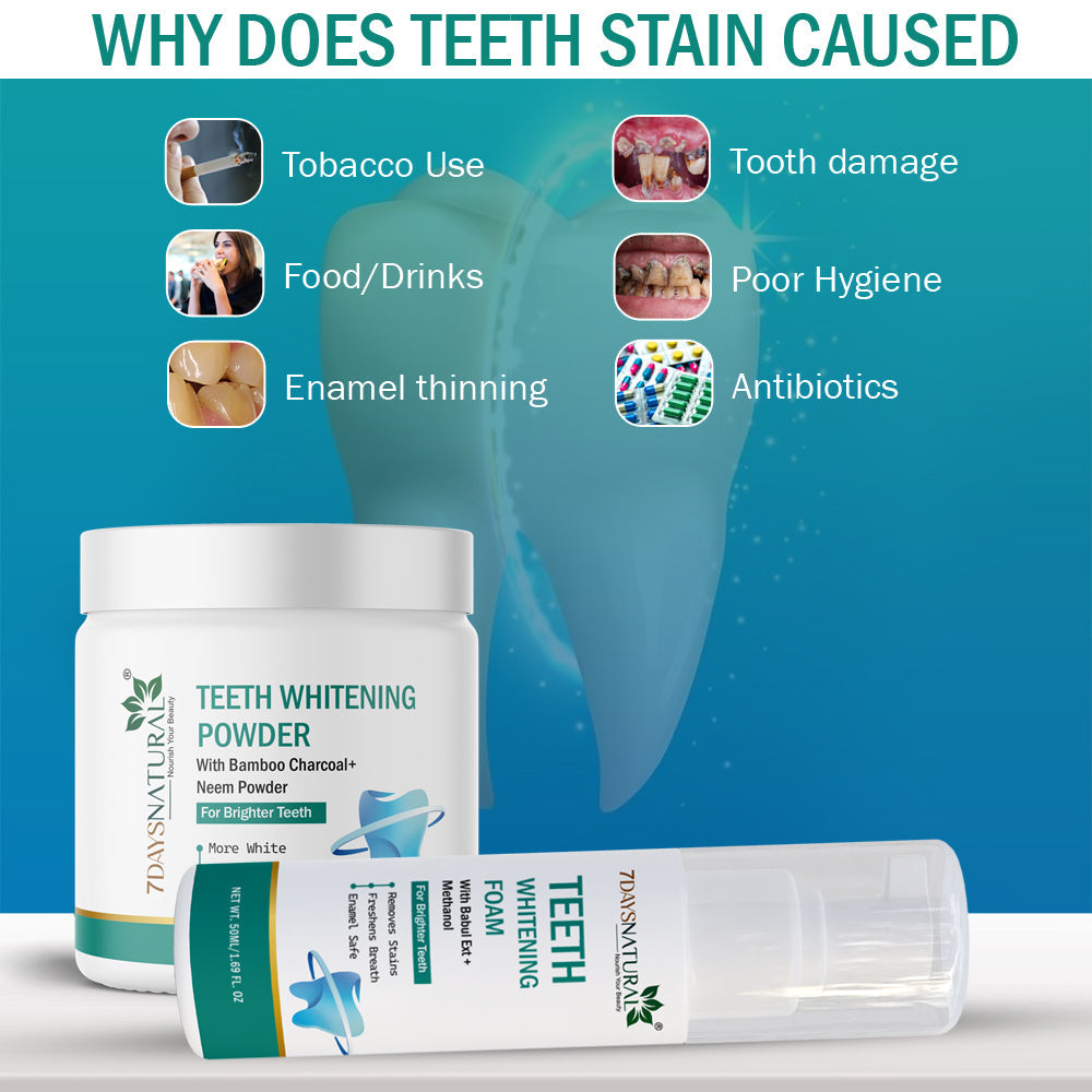 Teeth Whitening Foam and Powder Combo Offer image 3