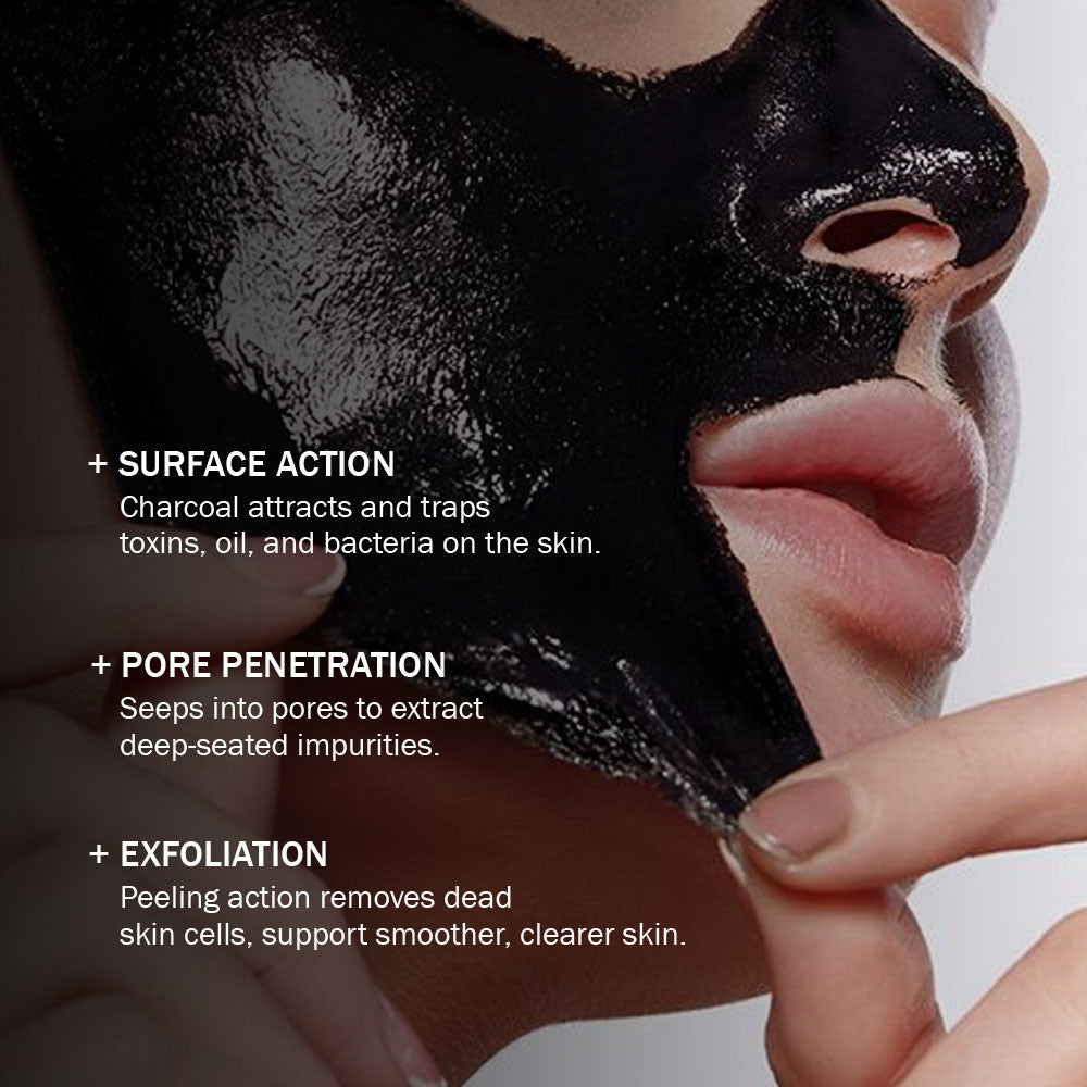 7Days Natural Charcoal Black Peel Off Mask for Men & Women | Removes Blackheads and Whiteheads | Active Cooling Effect | Deep Skin Purifying Cleansing(100 ml) image 4