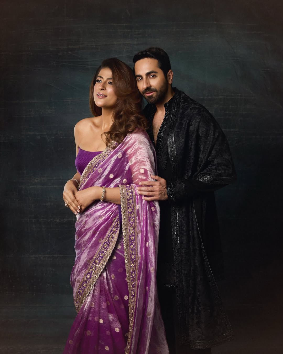 Beautiful Designer Mocha Silk Embroidered Saree with Sequins Work