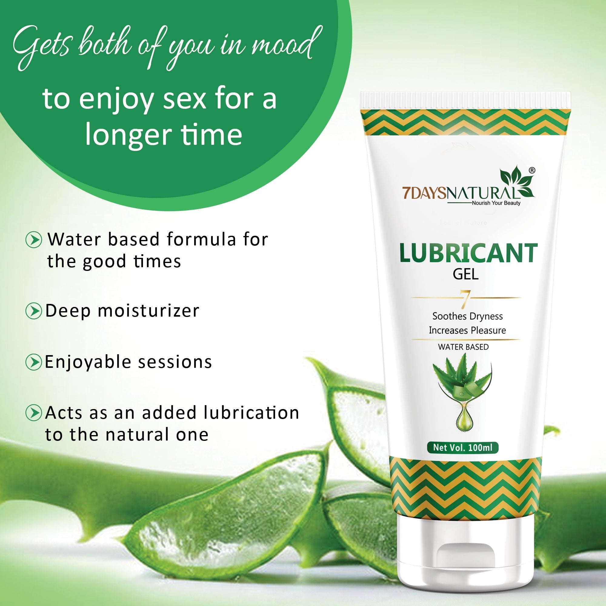 7Days Natural Vaginal Lubricating Cum Stimulating Gel | 7Days Natural- 100 ml image 9