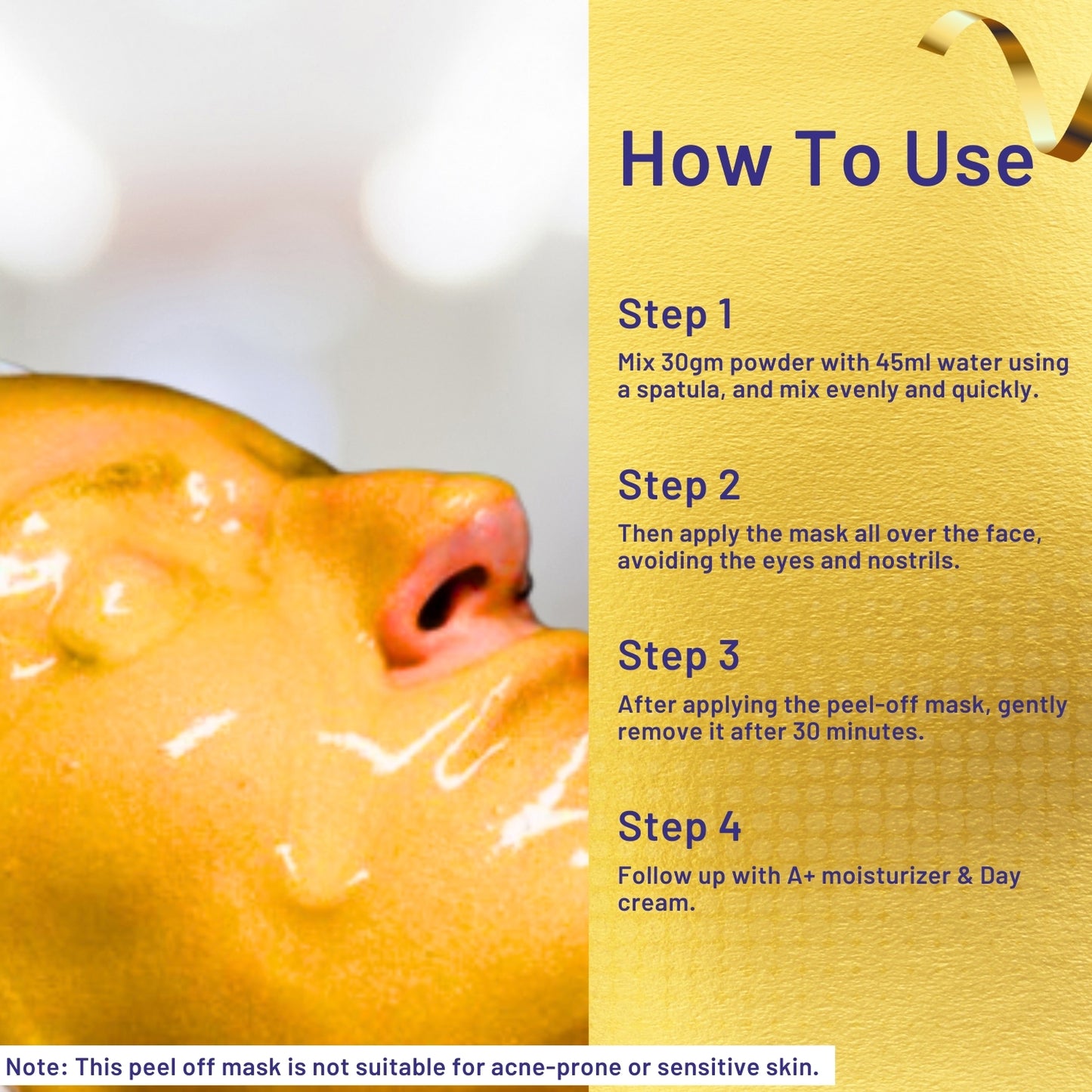A+ Gold Peel-Off Mask (Pack of 2) image 4