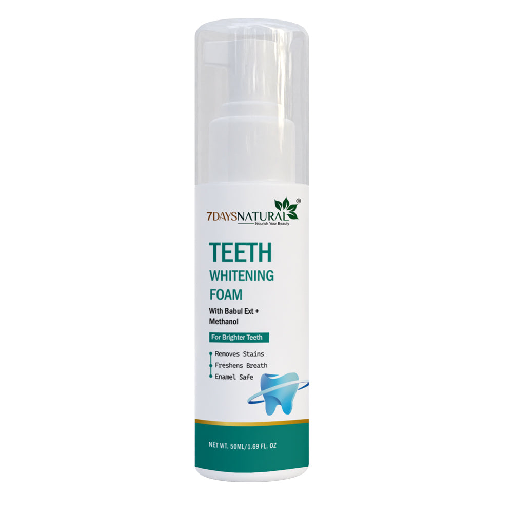 Teeth Whitening Mousse Foam 50ml | Advanced Natural Whitening Formula with Aloe Vera, Babul & Pineapple Extracts | For Men & Women image 0