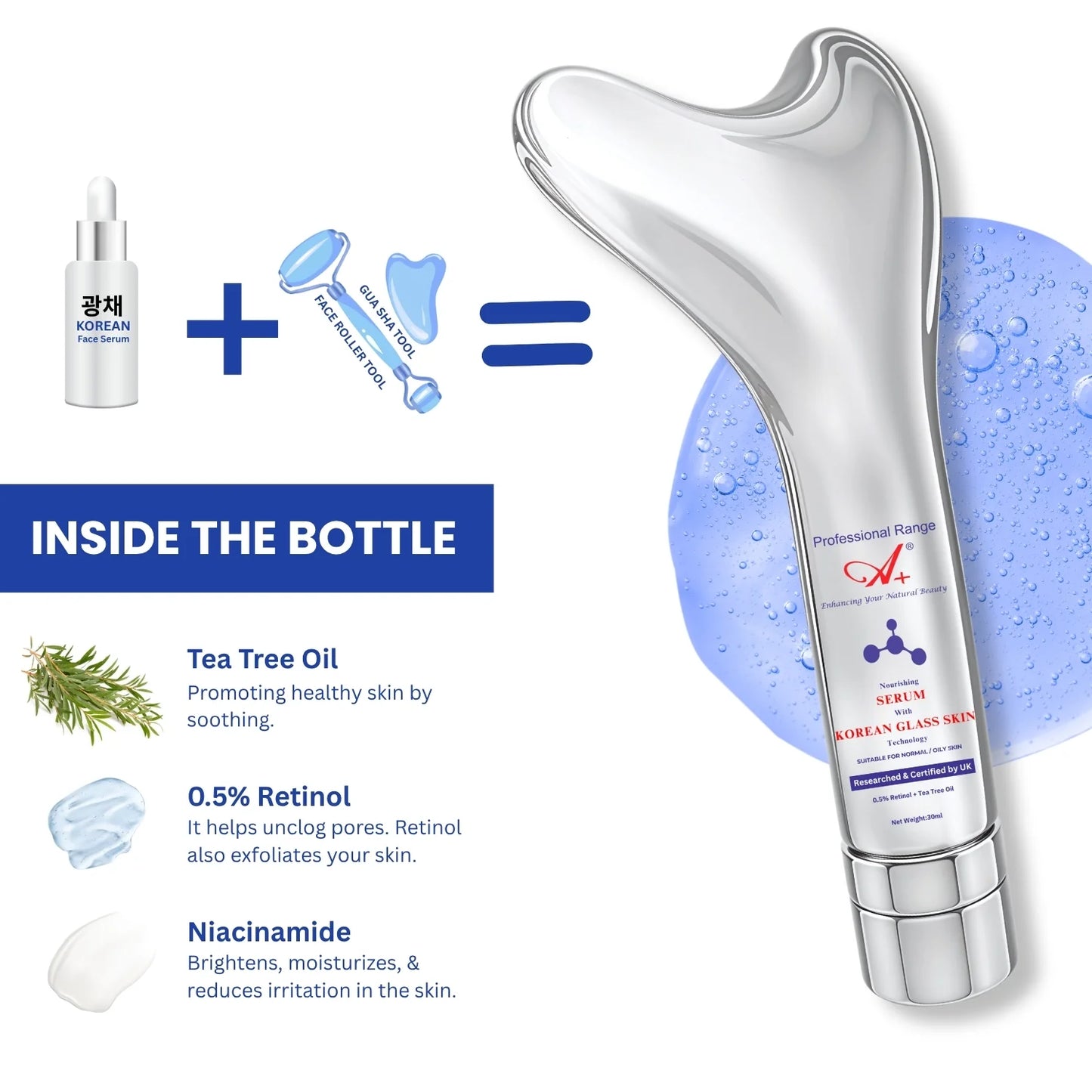 A+ Nourishing Korean Glass Serum  (Normal & Oily Skin) – 30ml image 1