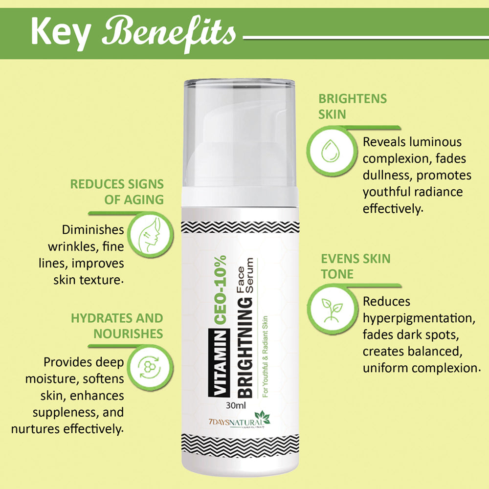 Vitamin CEO-10% Brightening Face Serum – For Glowing, Even-Toned Skin (30ml) image 7