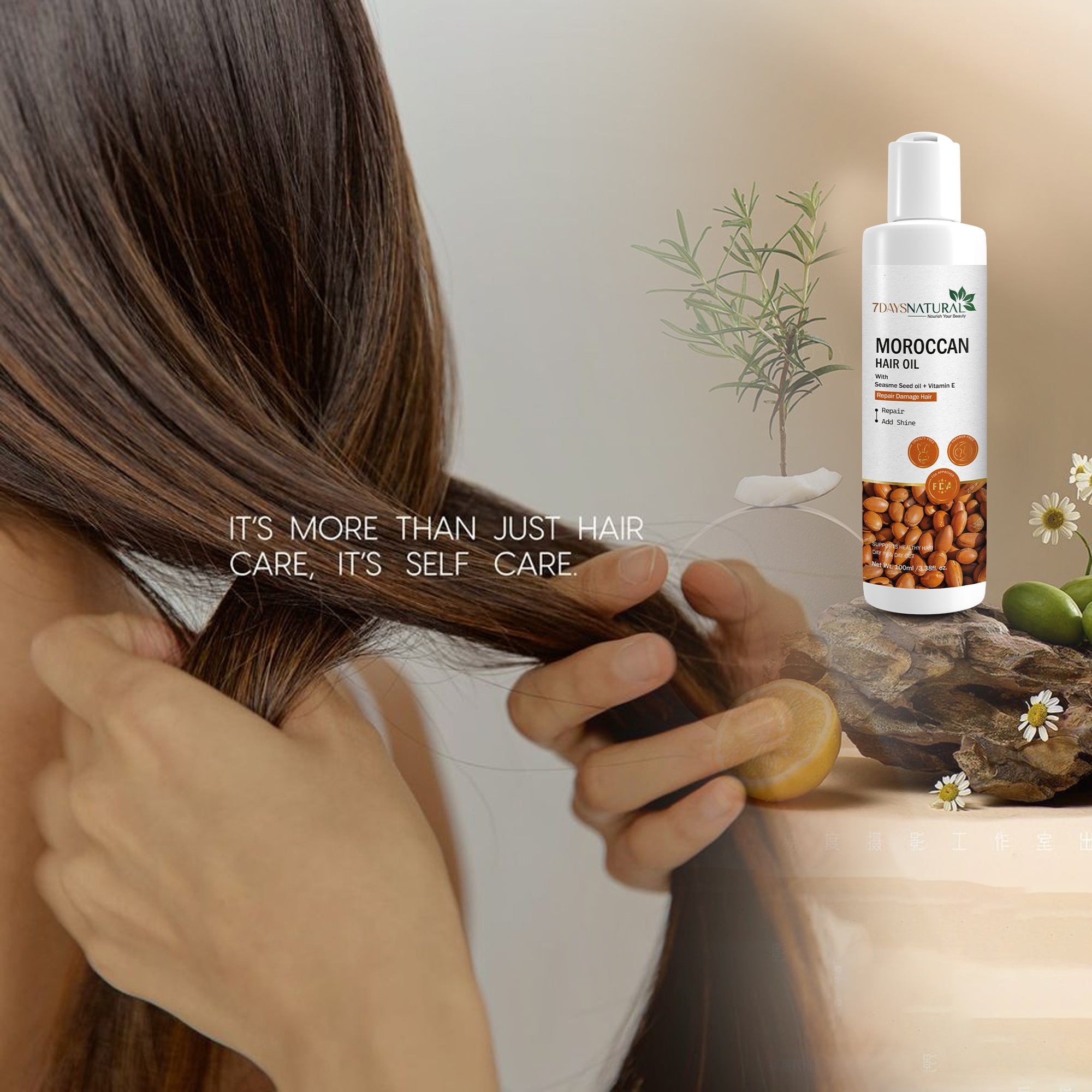 7Days Natural Moroccan Argan Hair Oil 100 ml | 7Days Natural image 3