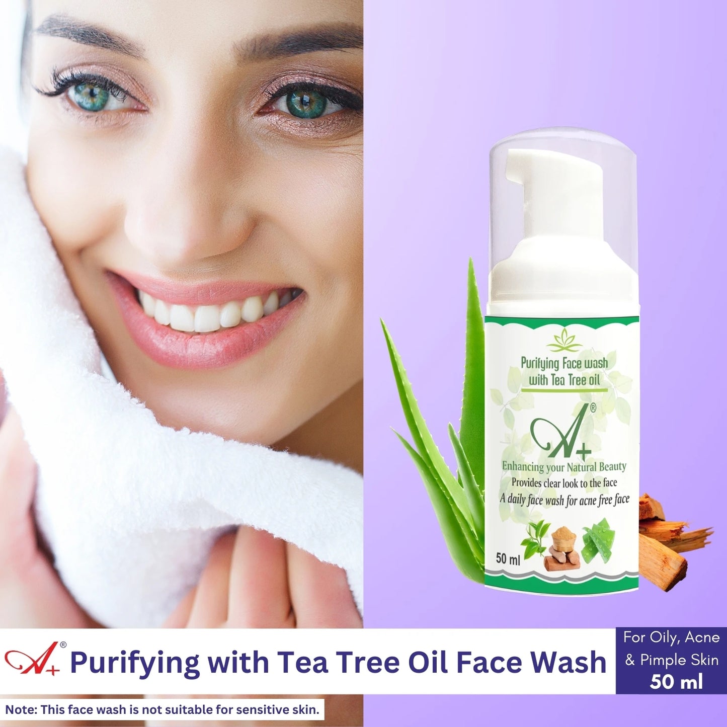 A+ Purifying with Tea-tree Facewash image 1