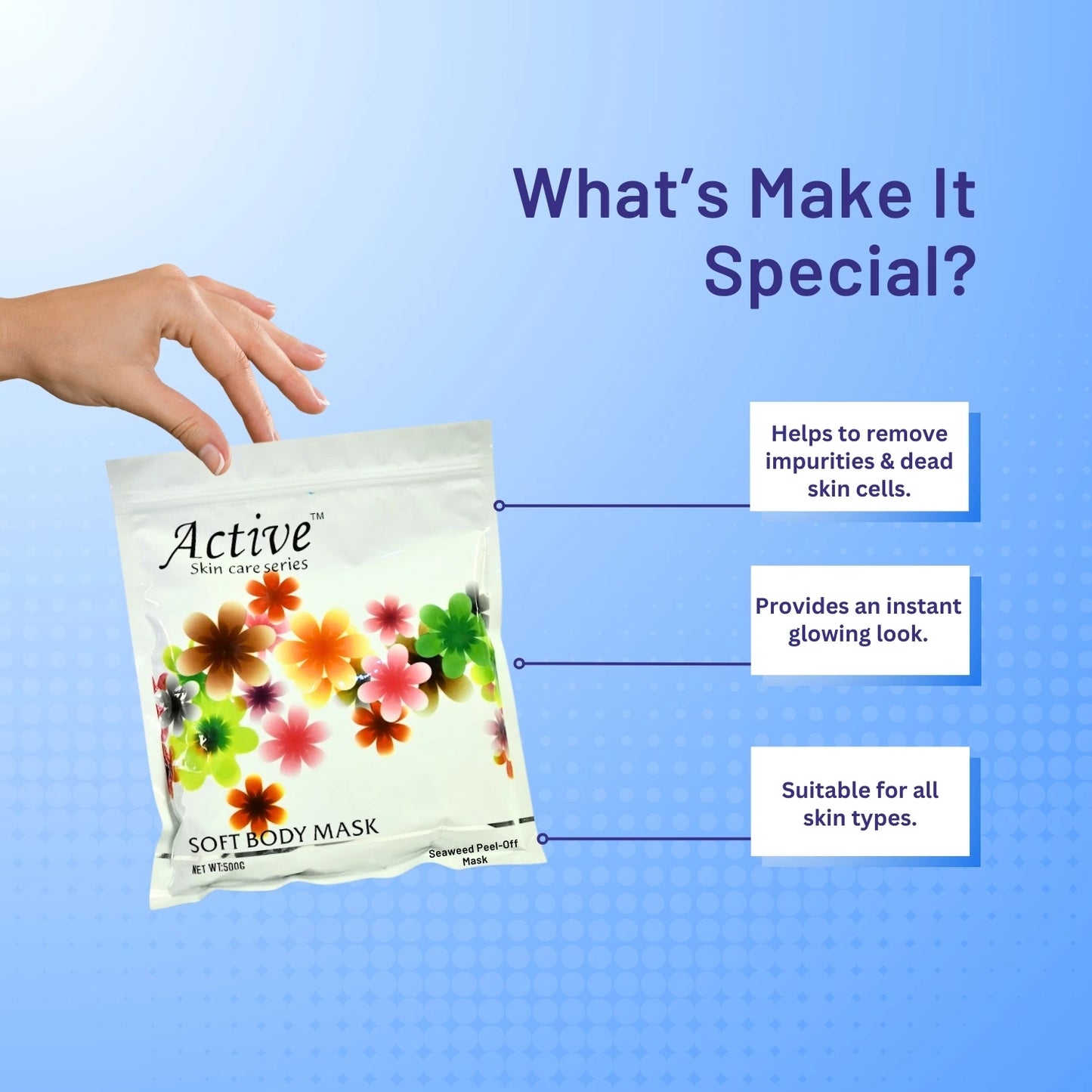 Active Seaweed Peel Off Mask 500gm image 3