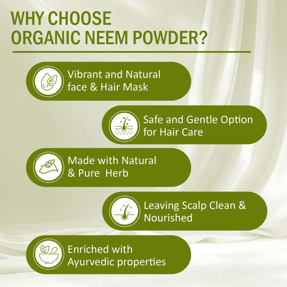 7 DAYS NATURAL Pure & Natural Neem Powder For Hair & Skin - 200GM image 2