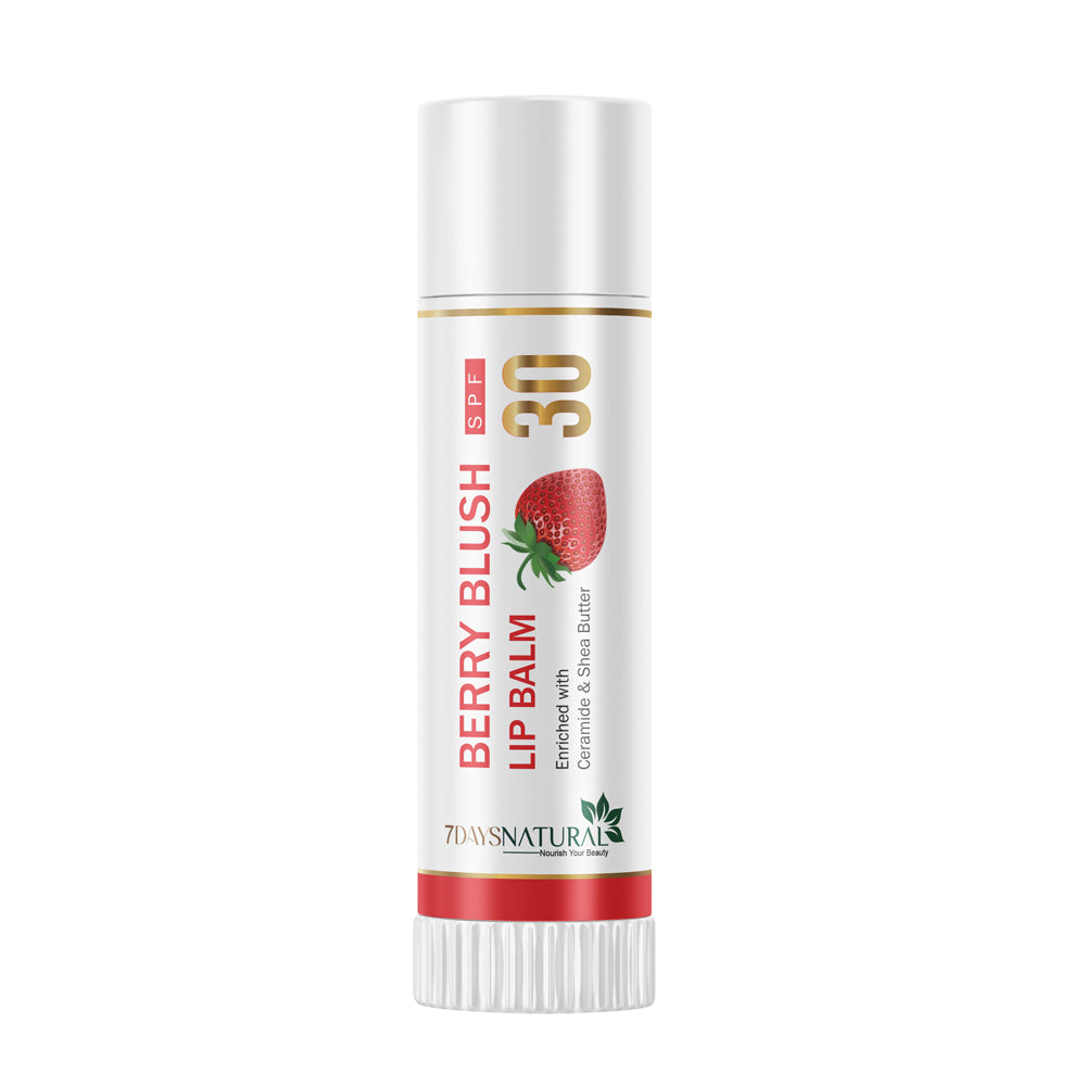 7 DAYS NATURAL Berry Blush With 15 SPF Lip Balm For Lips - 10GM image 1