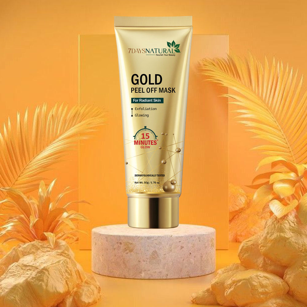 7DAYS NATURAL Golden Gold Peel Off Mask For Skin Men & Women - 50GM image 2
