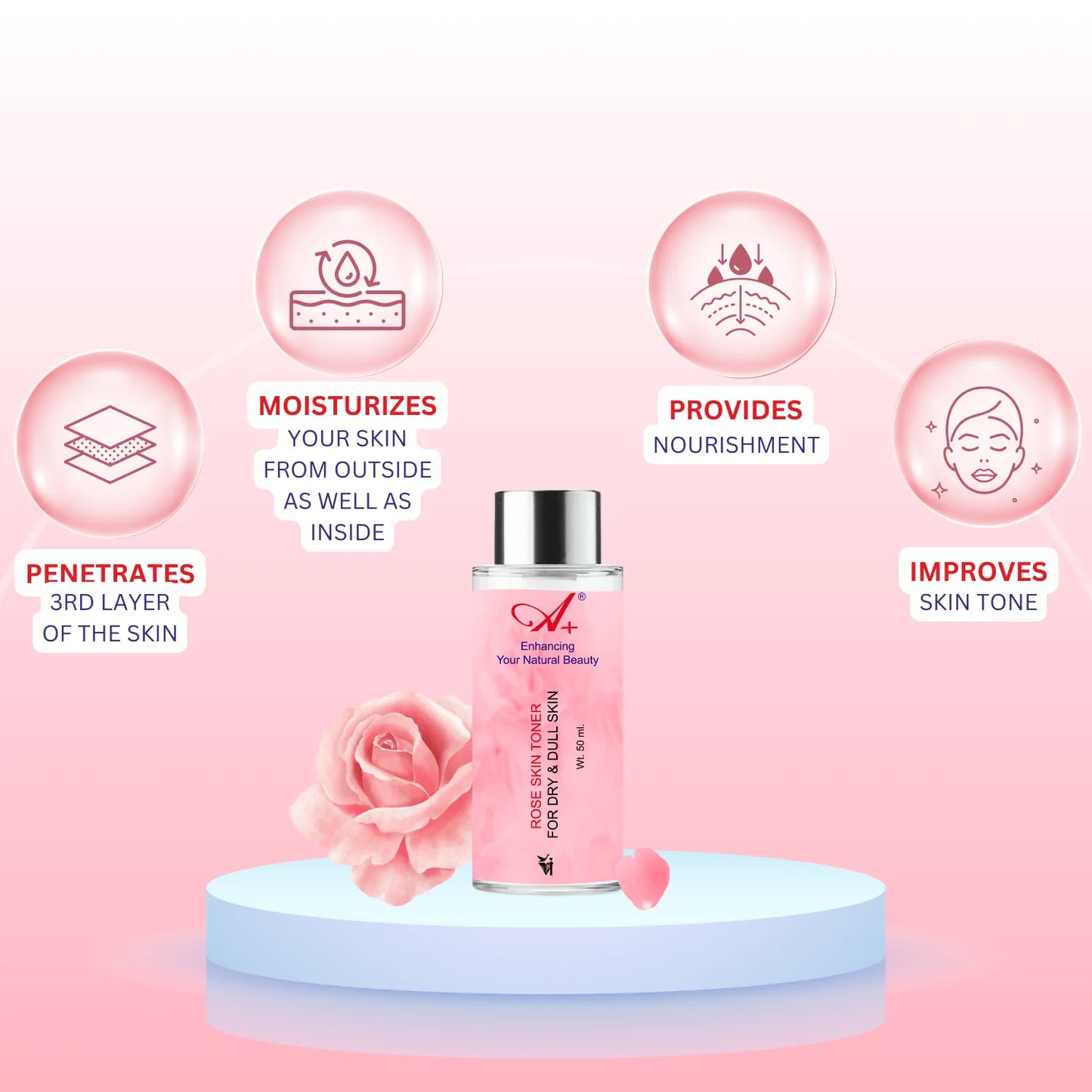 A+ Rose Skin Toner (50 ml) image 3
