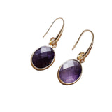 Imported Natural Stone Crystal Geometric Eardrop Earrings for Women - Elganza