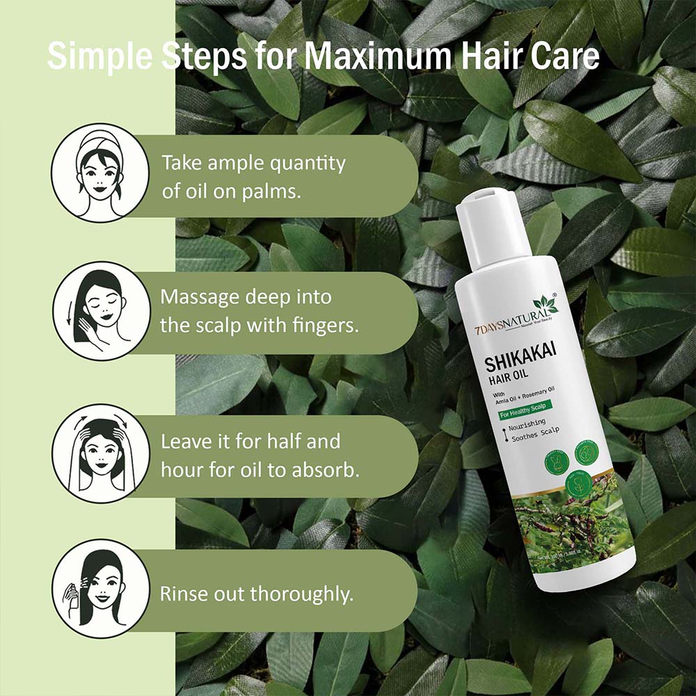 7Days Natural shikakai hair fall dandruff control & new hair growth Hair Oil (100 ml) image 4