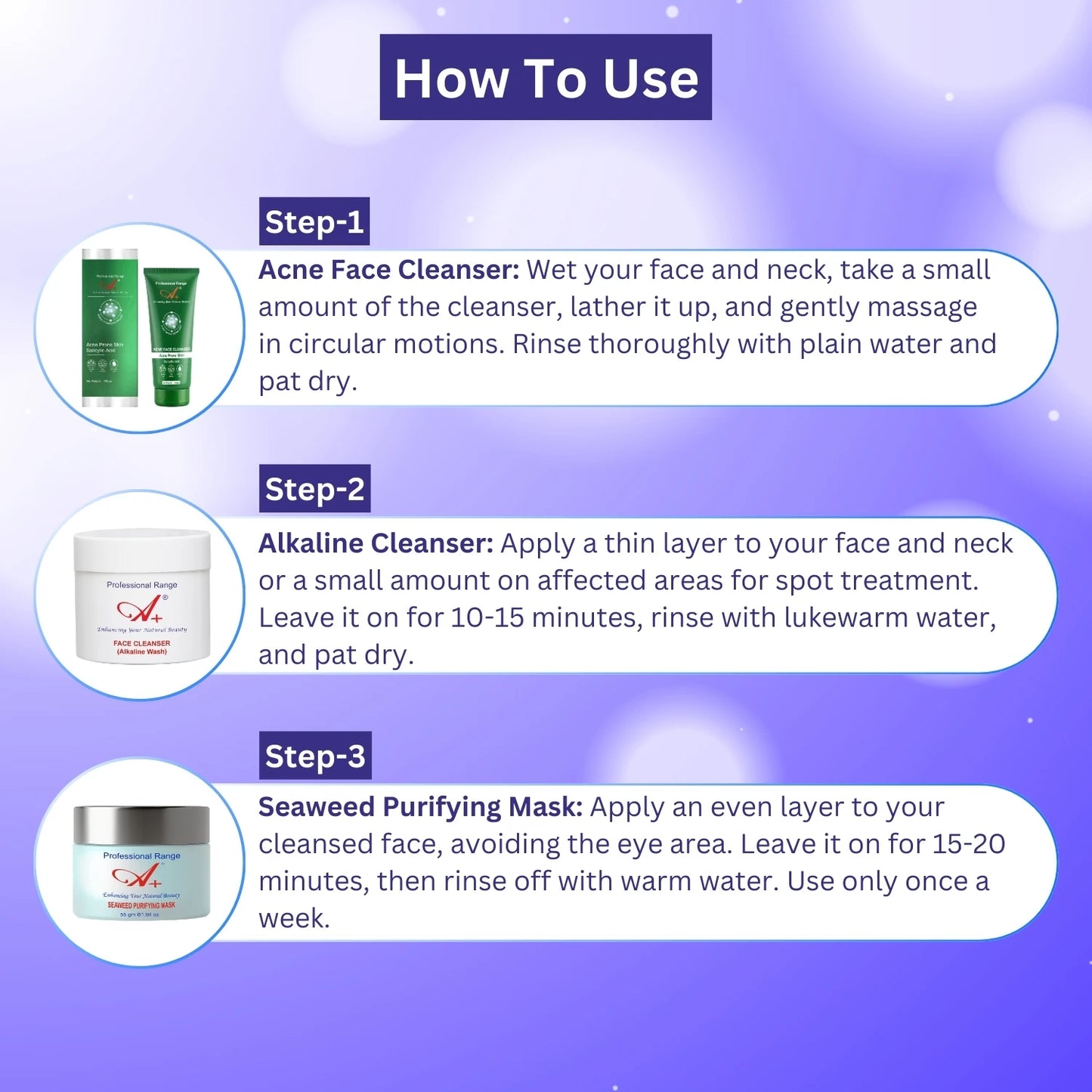 A+ Acne & Oily Skin Care Combo Pack image 3