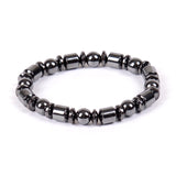 Magnetic Therapy Bracelet for Weight Loss & Wellness – Pentagram Stone Magnetite & Hematite Stretch Bracelet for Women & Men - Elganza