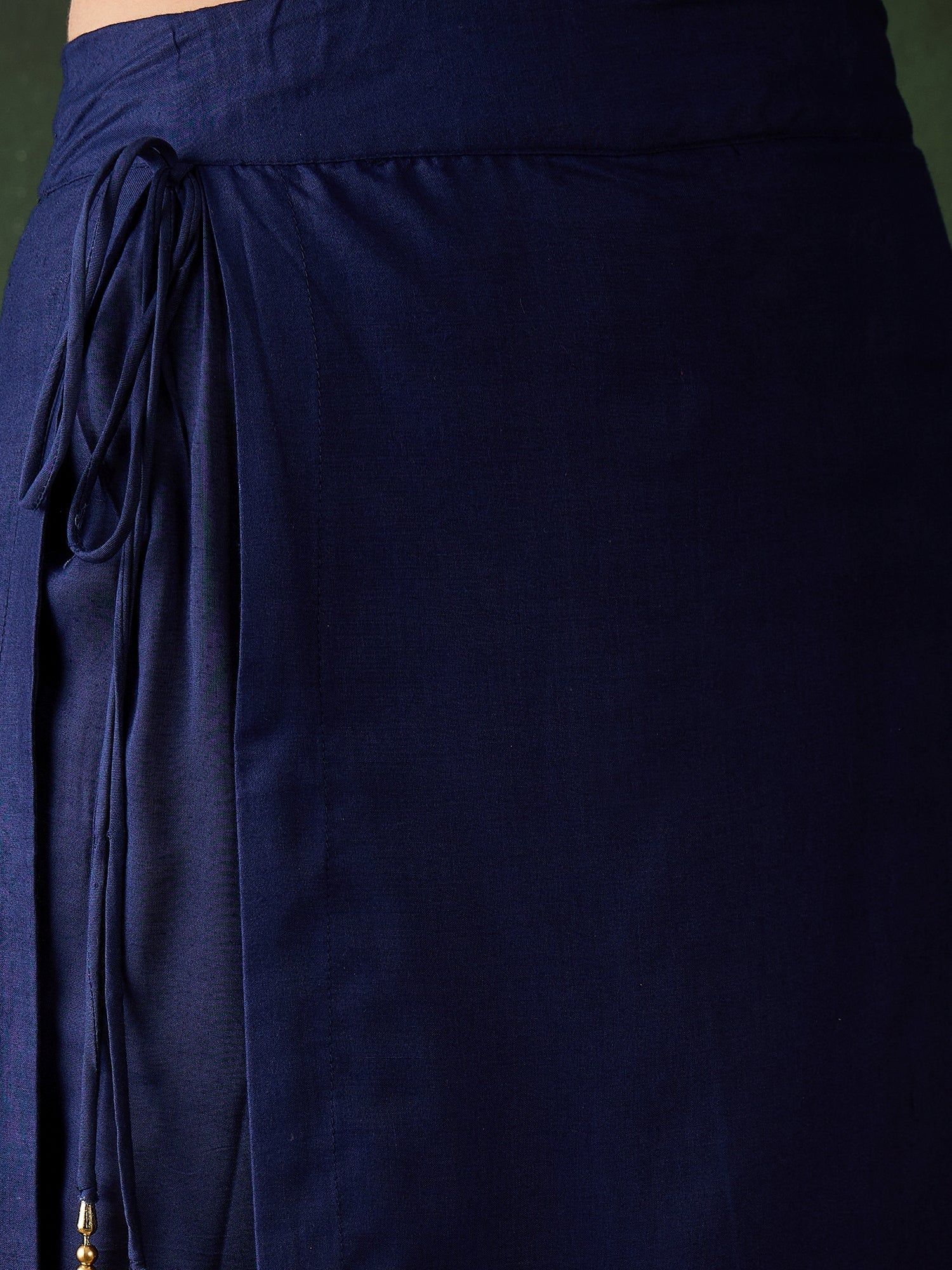 Navy Blue Embroidered Lehenga Choli Set - Elganza
