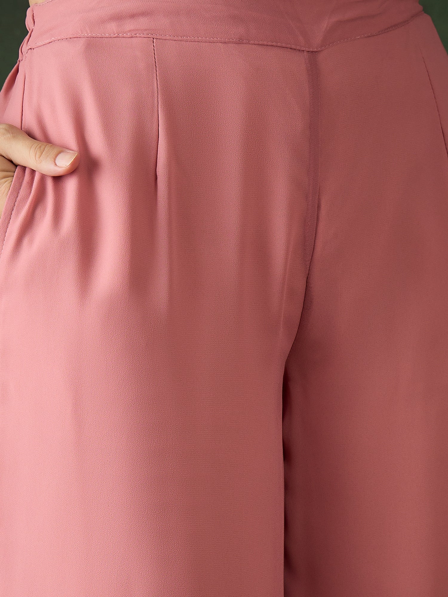 Pink Embroidered Nyra-Cut Kurta Palazzo With Dupatta - Elganza