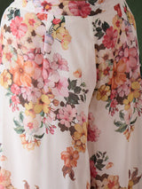 Green Kurta With Floral Print Palazzo & Dupatta - Elganza