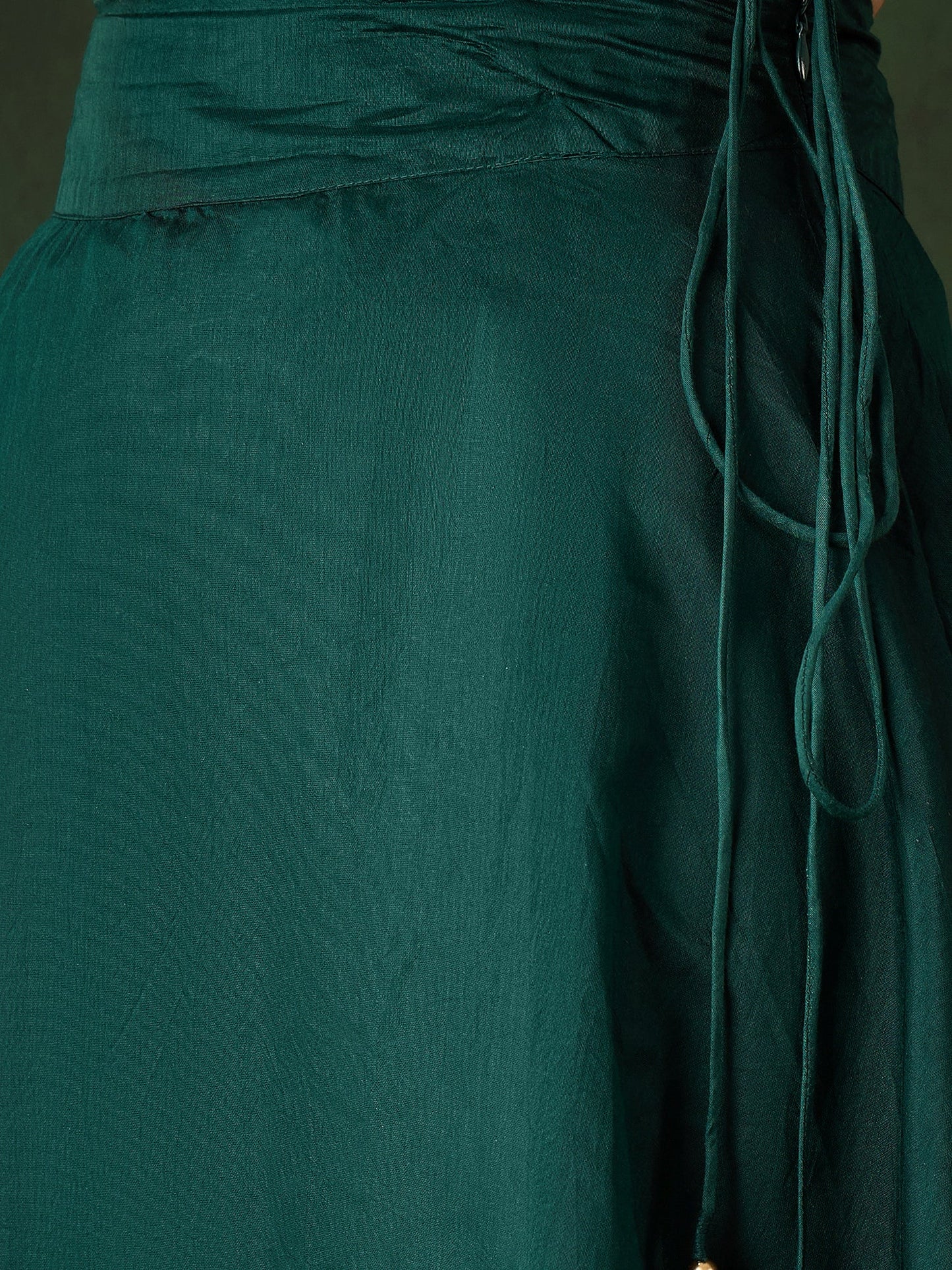 Green & Peach Block Print Lehenga Choli - Elganza