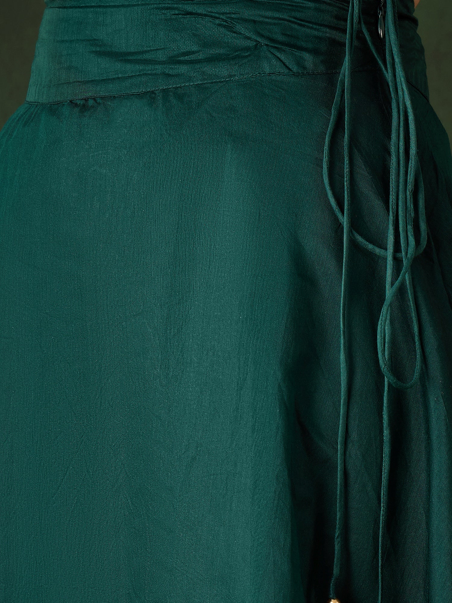 Green & Peach Block Print Lehenga Choli - Elganza